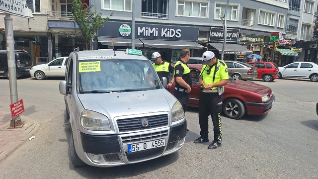 Samsun’da ticari araçlara yönelik trafik denetimi