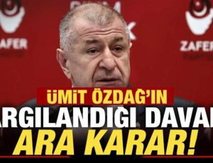 Son dakika: Zafer Partisi Genel Başkanı Ümit Özdağ hakkında ara kara açıklandı!
