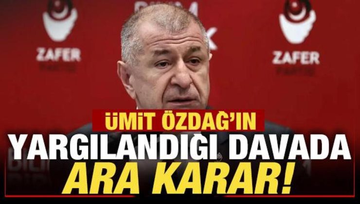 Son dakika: Zafer Partisi Genel Başkanı Ümit Özdağ hakkında ara kara açıklandı!