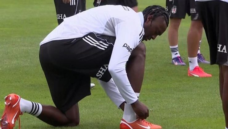 Abraham, Beşiktaş’ta ilk antrenmanına çıktı