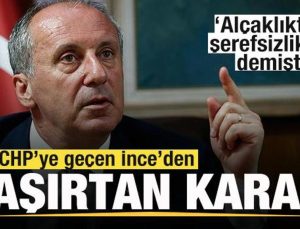 CHP’ye geri dönen Muharrem İnce’den beklenmedik karar! Vazgeçti