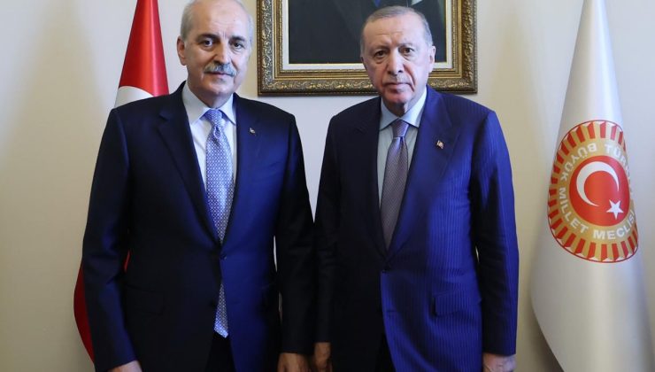 Cumhurbaşkanı Erdoğan, Meclis Başkanı Kurtulmuş’u kabul etti