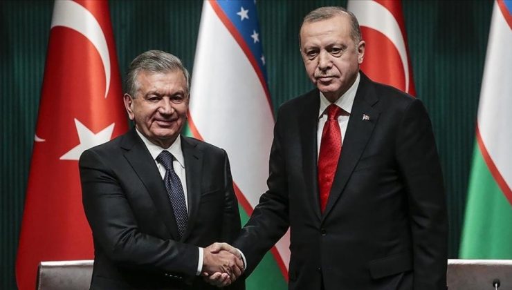 Cumhurbaşkanı Erdoğan, Özbekistanlı mevkidaşı ile görüştü