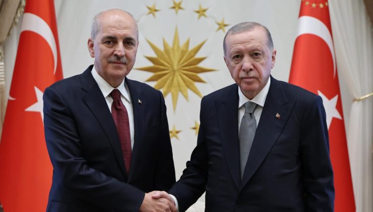 Cumhurbaşkanı Erdoğan, TBMM Başkanı Kurtulmuş’u kabul etti