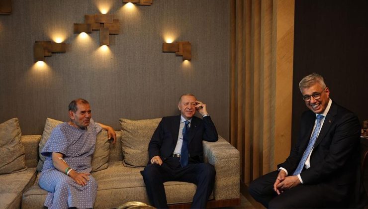 Cumhurbaşkanı Erdoğan’dan Galatasaray Kulübü Başkanı Özbek’e hastanede ziyaret