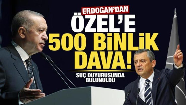 Cumhurbaşkanı Erdoğan’dan Özgür Özel’e 500 bin TL’lik tazminat davası