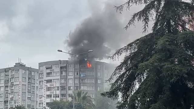 Samsun’da daire yangını