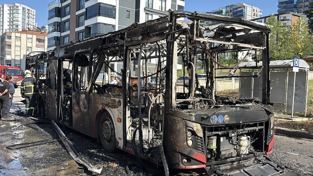 Samsun’da yolcu otobüsünde çıkan yangın söndürüldü