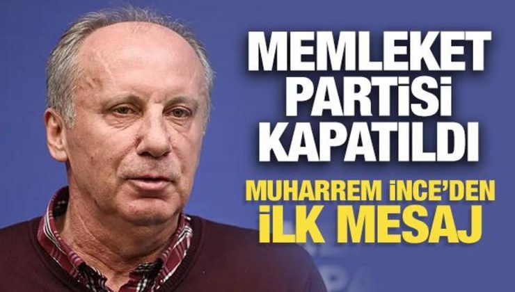 Son Dakika: Memleket Partisi kapatıldı