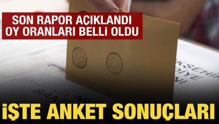 Son Dakika: Son anket sonuçları açıklandı: İşte birinci sıradaki parti!