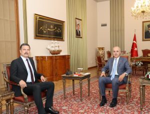 TBMM Başkanı Kurtulmuş, TİP Genel Başkanı Baş’ı kabul etti