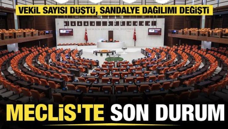 TBMM’de sandalye dağılımı değişti