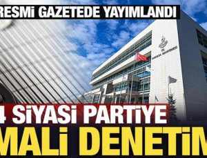4 siyasi partiye mali denetim