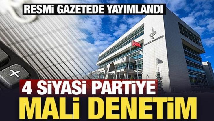 4 siyasi partiye mali denetim