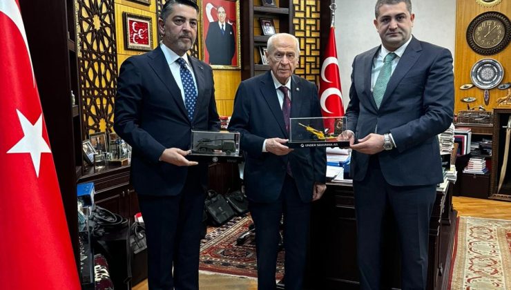 Bahçeli, ‘Gökbörü’ hava savunma sistemlerinin üreticisi Günay Önder’i kabul etti