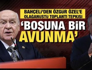 Bahçeli’den Özel’e tepki: TBMM’yi olağanüstü toplantıya çağırmaları boşuna bir avunma