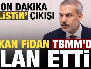 Bakan Fidan, TBMM’den ilan etti! Son dakika ‘Filistin’ çıkışı…