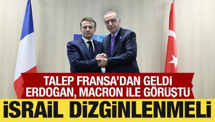 Cumhurbaşkanı Erdoğan, Macron ile görüştü