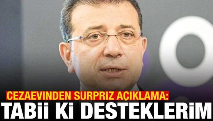 İmamoğlu’ndan cumhurbaşkanlığı adaylığı açıklaması: Desteklerim