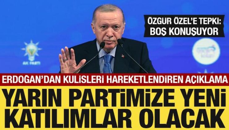 Son Dakika: Cumhurbaşkanı Erdoğan duyurdu: Yarın partimize yeni katılımlar olacak