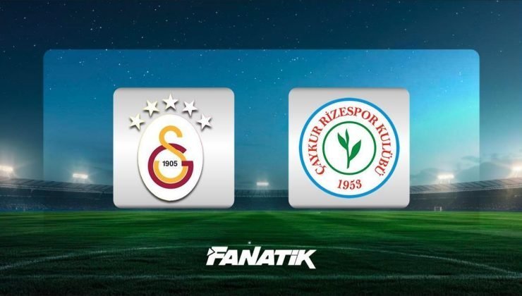 CANLI |  Galatasaray – Çaykur Rizespor maçı ne zaman, saat kaçta hangi kanalda? (Muhtemel 11’ler)