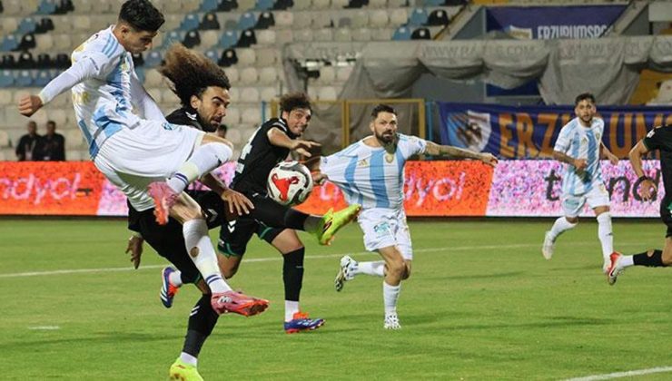 Caner Erkin asistlere başladı… Erzurumspor FK – Sakaryaspor maç sonucu 1-1