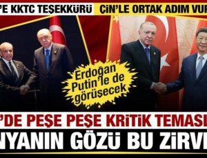 Cumhurbaşkan Erdoğan’dan Çin’de liderlerle peş peşe görüşmeler