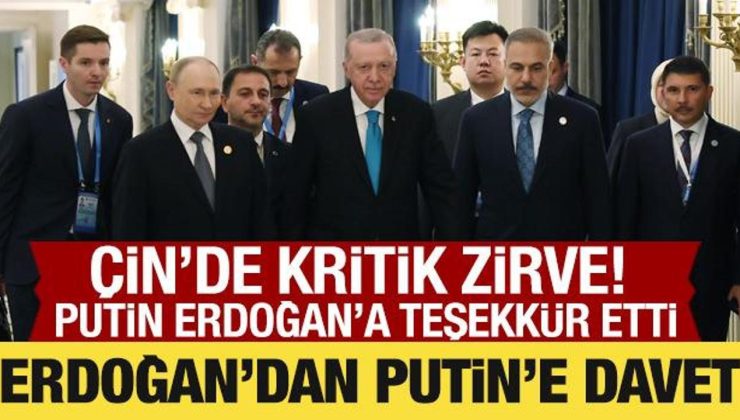 Cumhurbaşkanı Erdoğan Çin’de Putin ile görüştü