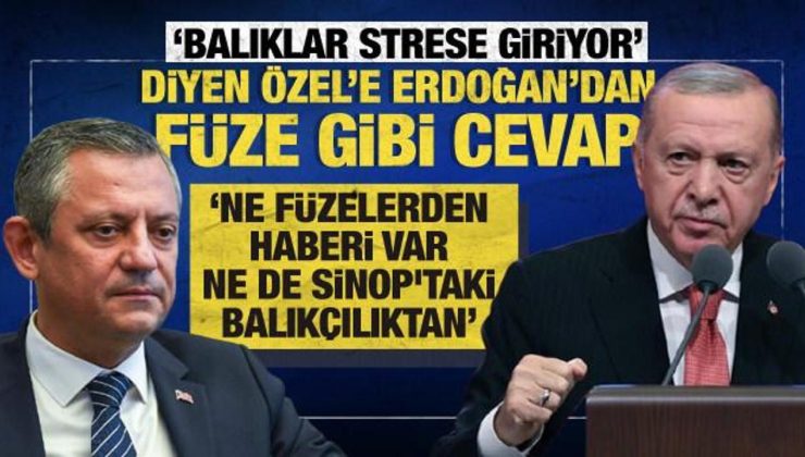 Cumhurbaşkanı Erdoğan’dan Özgür Özel’e füze testi cevabı!