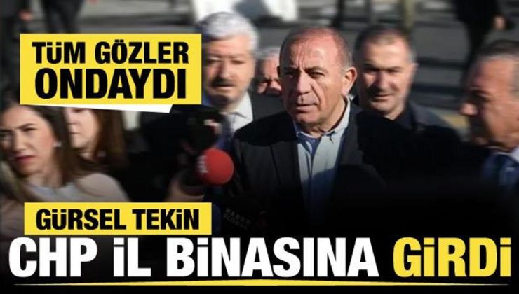 Gürsel Tekin, CHP İstanbul İl binasına giriş yaptı