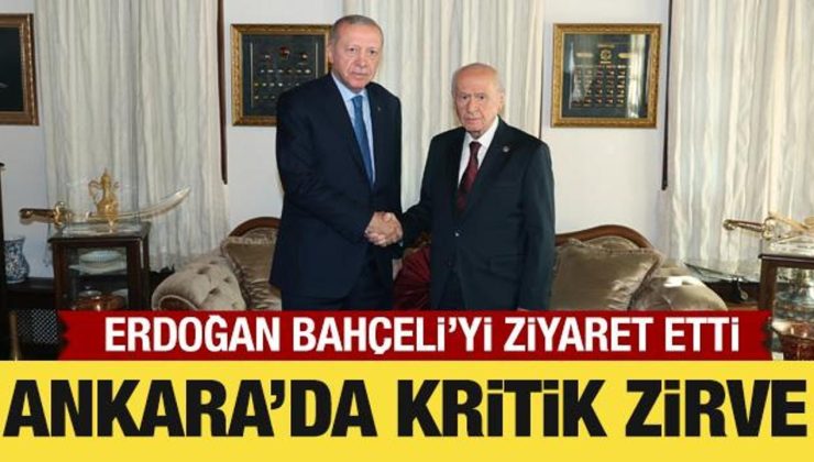 SON DAKİKA: Cumhurbaşkanı Erdoğan, MHP Genel Başkanı Bahçeli’yi konutunda ziyaret etti